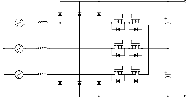 3-phase 3-level vienna PFC (Unidirectional)MCC