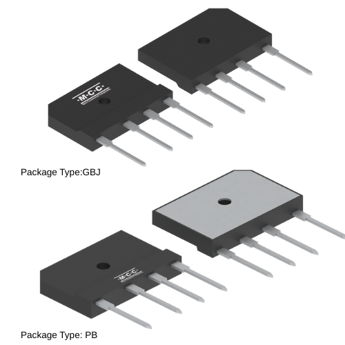35A50A Bridge Rectifiers 800V1600V Bridge Rectifiers in GBPB packages  - mcc semi - micro commercial components 500x500