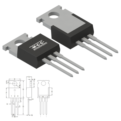 40V N-Channel MOSFET MCP2D0N04YL-BP TO-220AB(H - mcc semi - micro commercial components