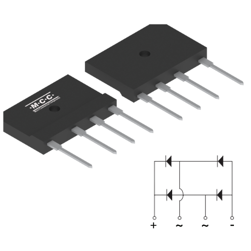 MCC introduces High-Efficiency GBJ Bridge Rectifiers  - mcc semi - micro commercial components 500x500
