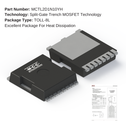 MCTL2D1N10YH power mosfet TOLL - mcc semi micro commercial components