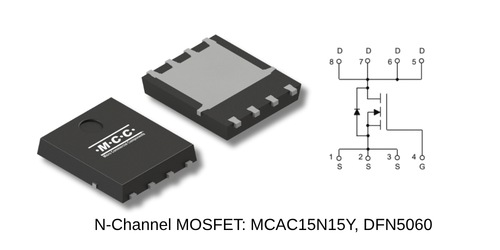 N-Channel MOSFET MCAC15N15Y, DFN5060 mcc semi