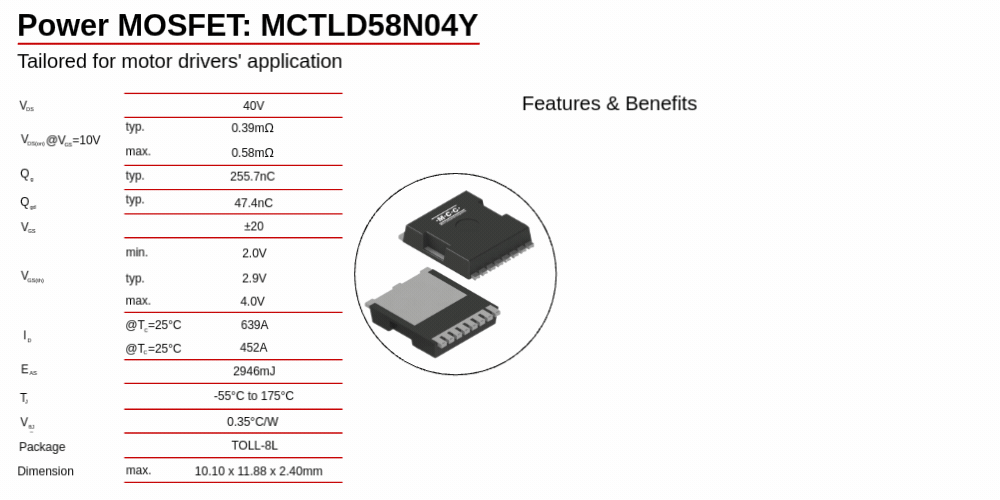 Visual MCTLD58N04Y_  Power MOSFET_ - N-channel mosfet - mcc semi